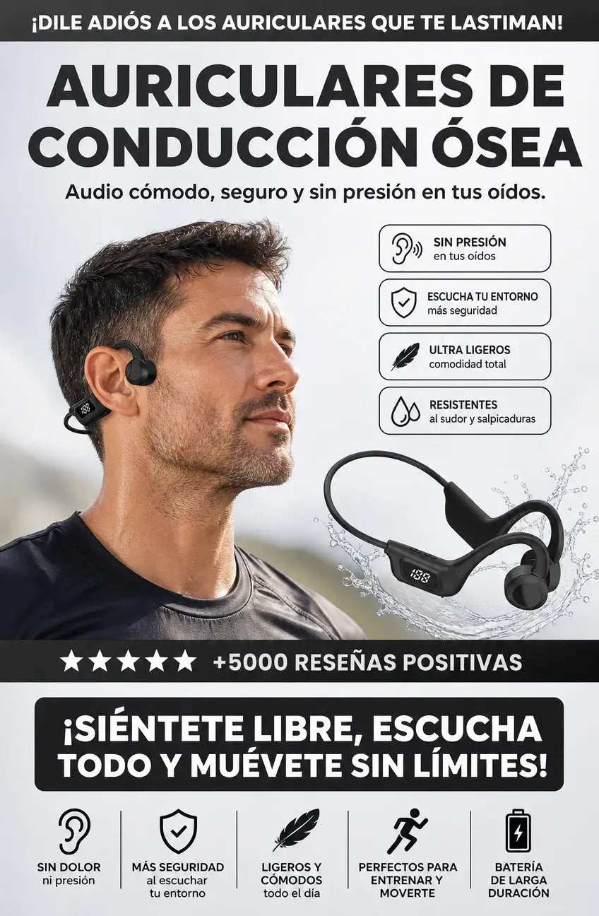 AURICULARES DE CONDUCCIÓN ÓSEA PRO X™ - SONIDO PREMIUM SIN PRESIÓN EN LOS OÍDOS