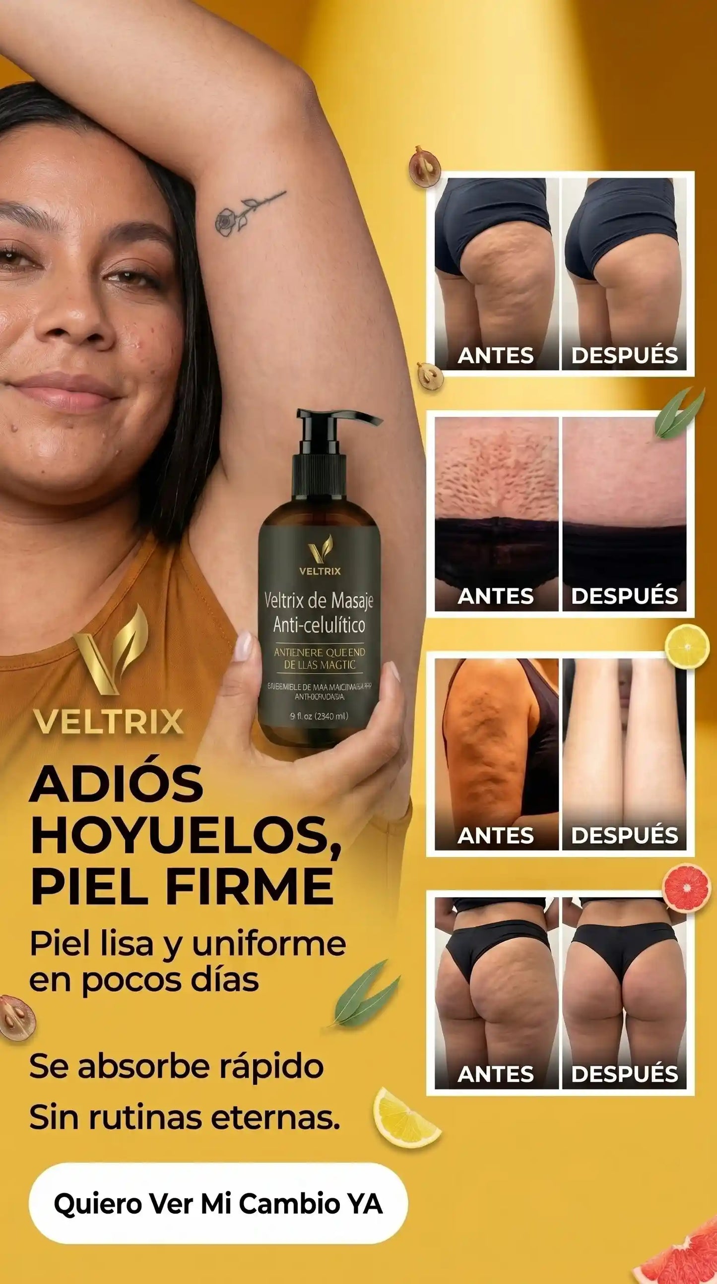 ACEITE INTENSIVO ANTICELULITIS REAFIRMANTE – EFECTO PIEL LISA™