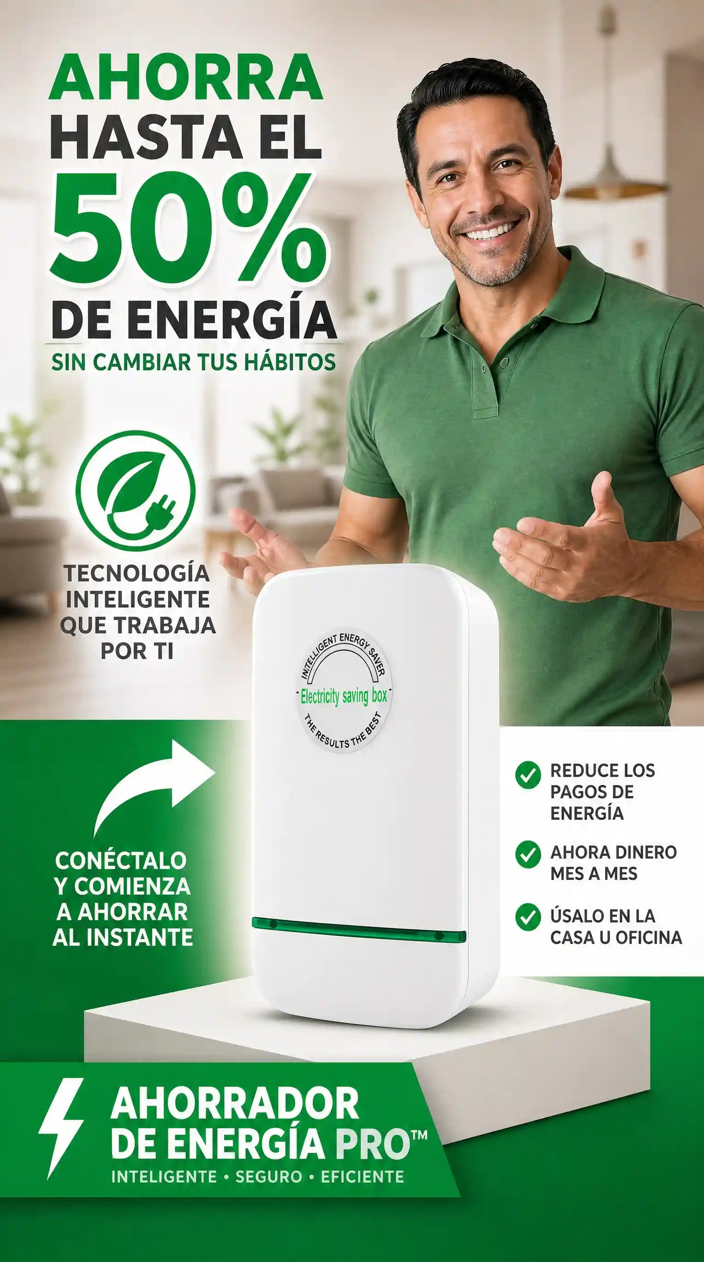 AHORRADOR DE ENERGÍA PRO™ | REDUCE TU RECIBO DE LUZ DESDE EL PRIMER MES