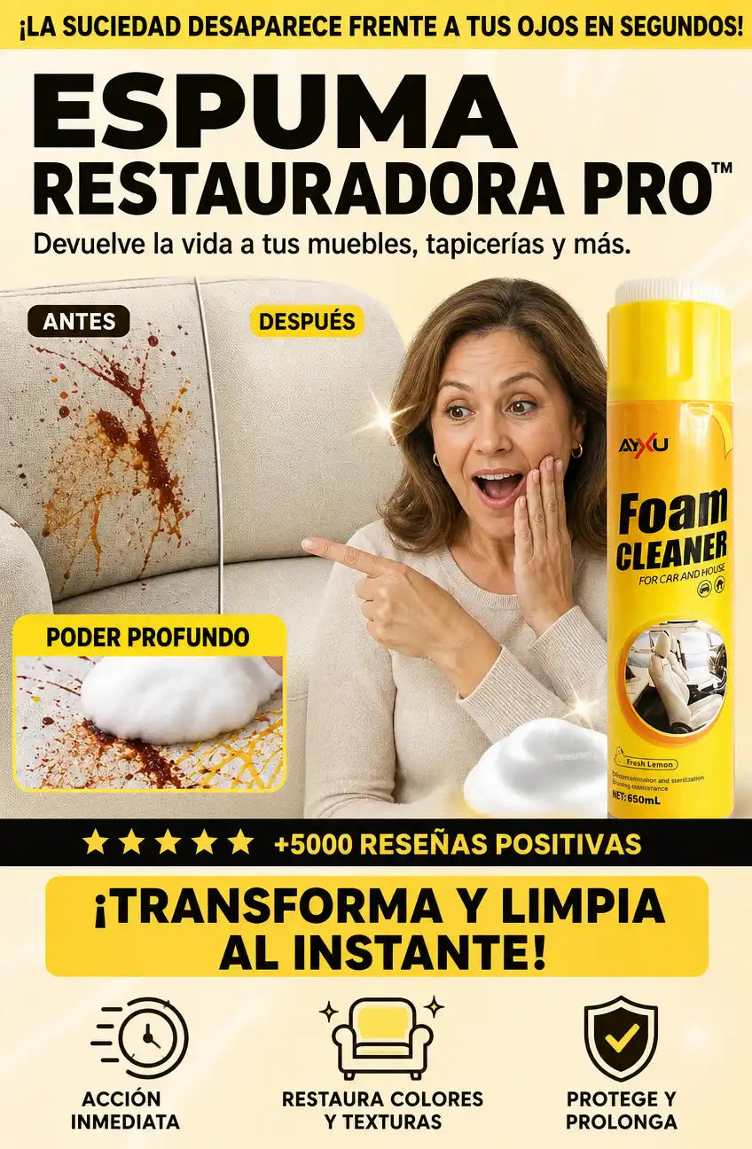 ESPUMA RESTAURADORA PRO™ | ELIMINA HASTA LAS MANCHAS MÁS DIFÍCILES
