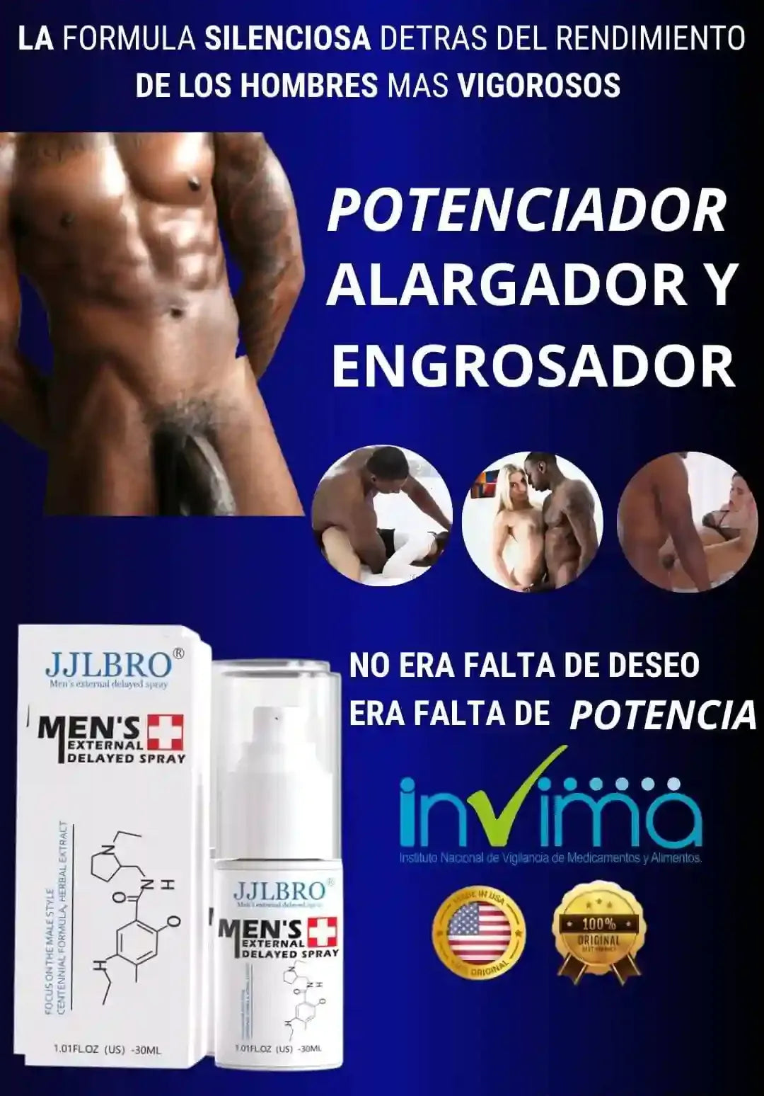 JJLBRO MEN’S SPRAY RETARDANTE TITAN – MÁS CONTROL, MÁS RESISTENCIA, MUCHO MÁS TIEMPO