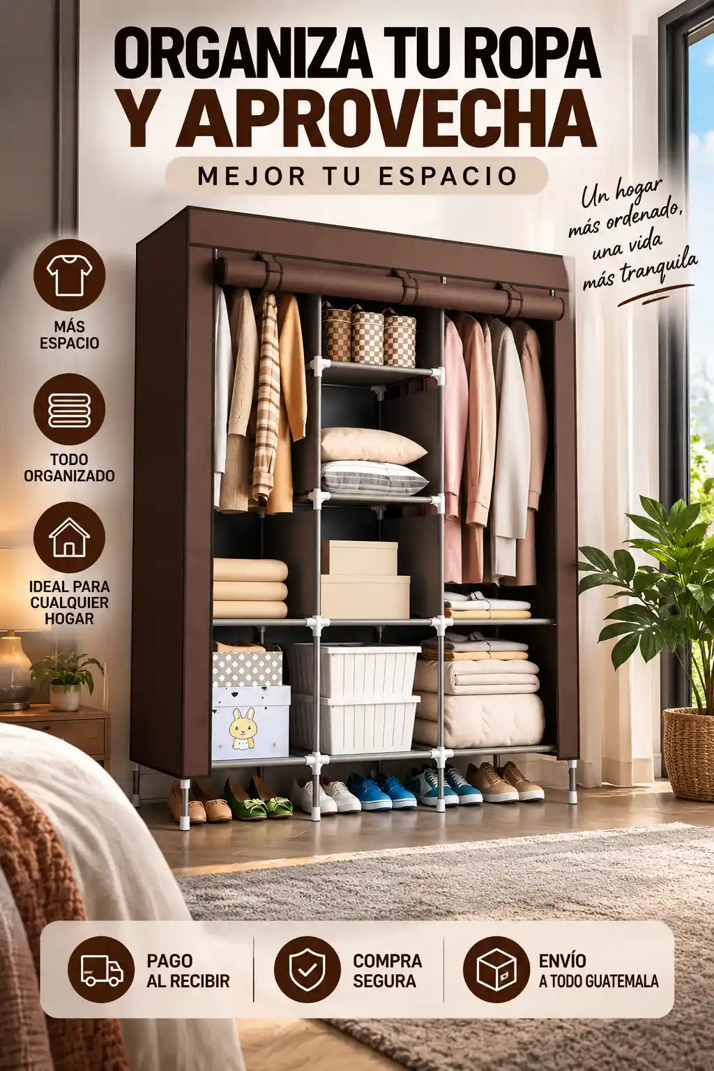 CLOSET ORGANIZADOR PORTÁTIL™ – ORGANIZA TU ROPA Y APROVECHA MEJOR TU ESPACIO
