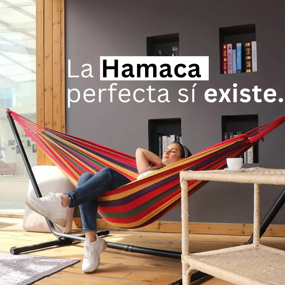 HAMACA PORTÁTIL – RELAJACIÓN EN CUALQUIER LUGAR, AL INSTANTE