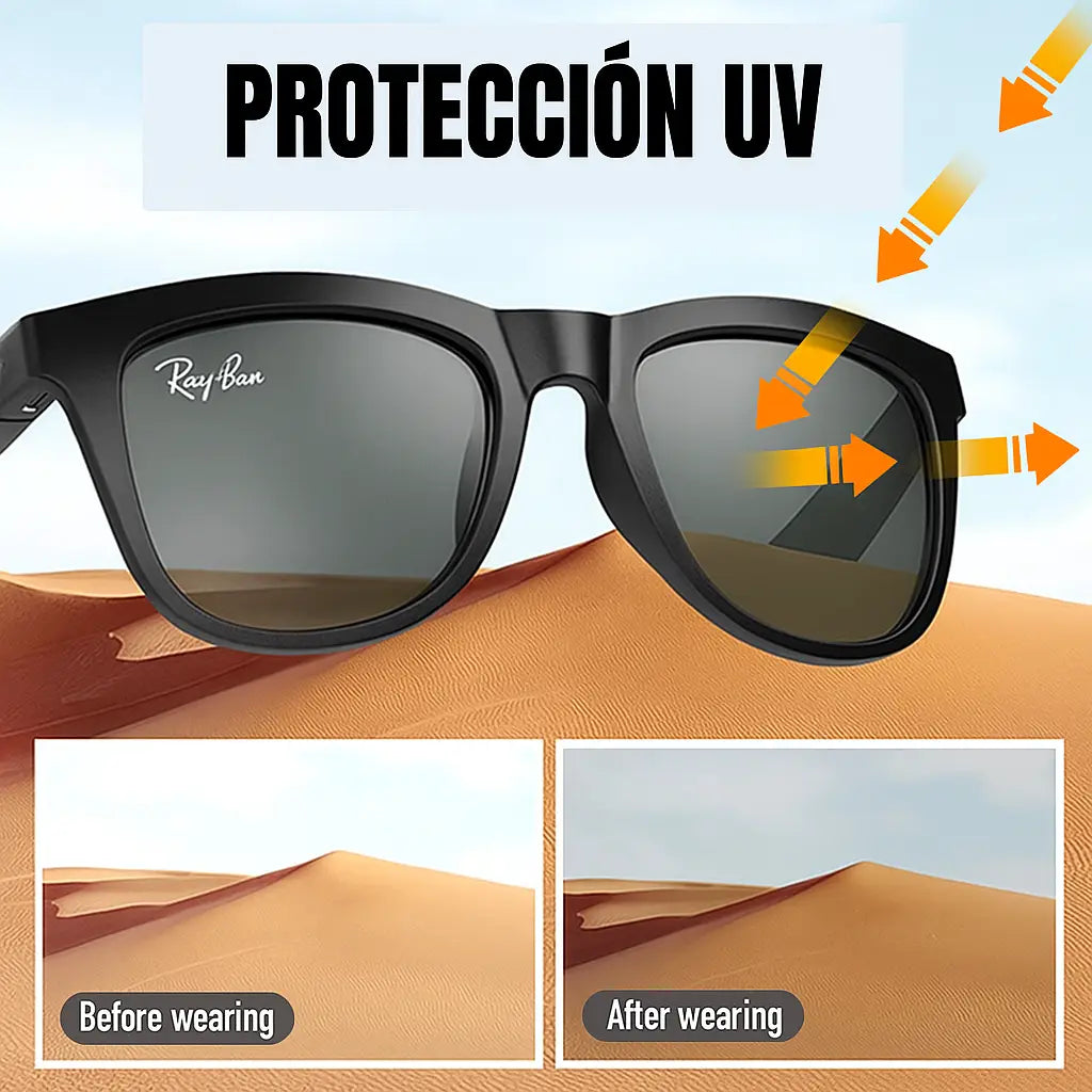 GAFAS INTELIGENTES CON IA, CÁMARA DE 8 MP, FUNCIONES DE MÚSICA Y LLAMADAS - 50% OFF SOLO HOY