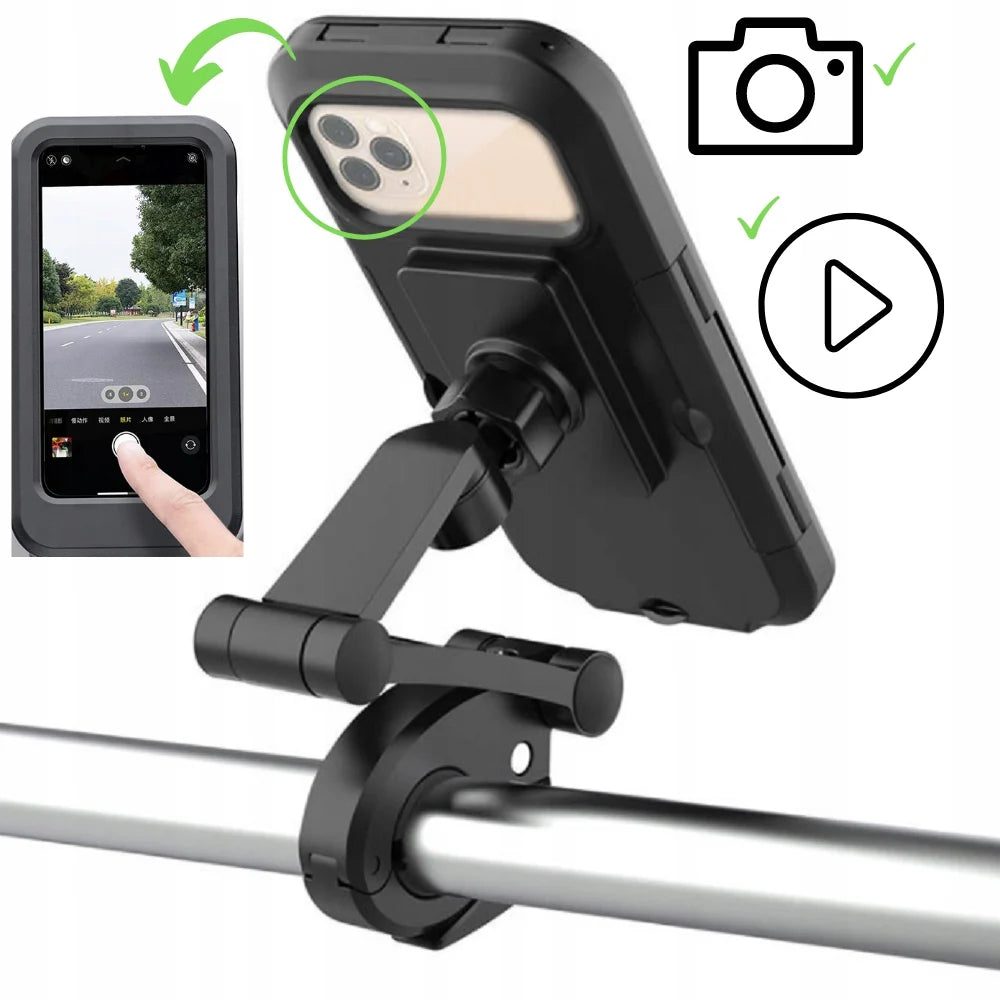 SOPORTE DE TELÉFONO IMPERMEABLE PARA MOTOS Y BICICLETAS