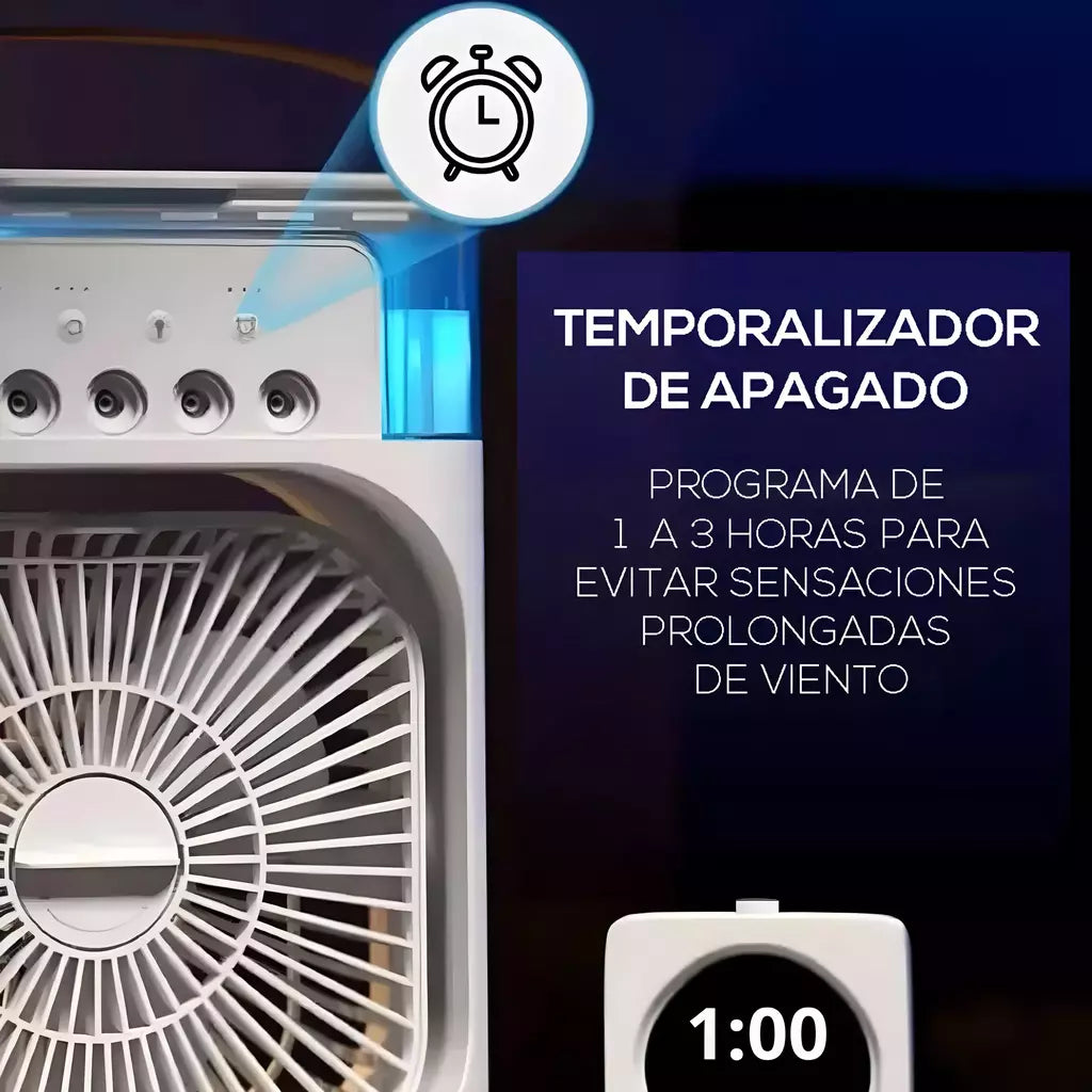 VENTILADOR DE AIRE FRÍO PORTÁTIL CON HUMIDIFICADOR - TU REFUGIO CONTRA EL CALOR