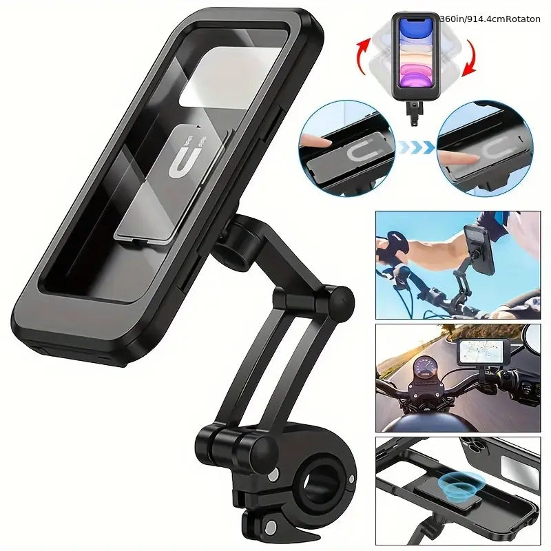 SOPORTE DE TELÉFONO IMPERMEABLE PARA MOTOS Y BICICLETAS