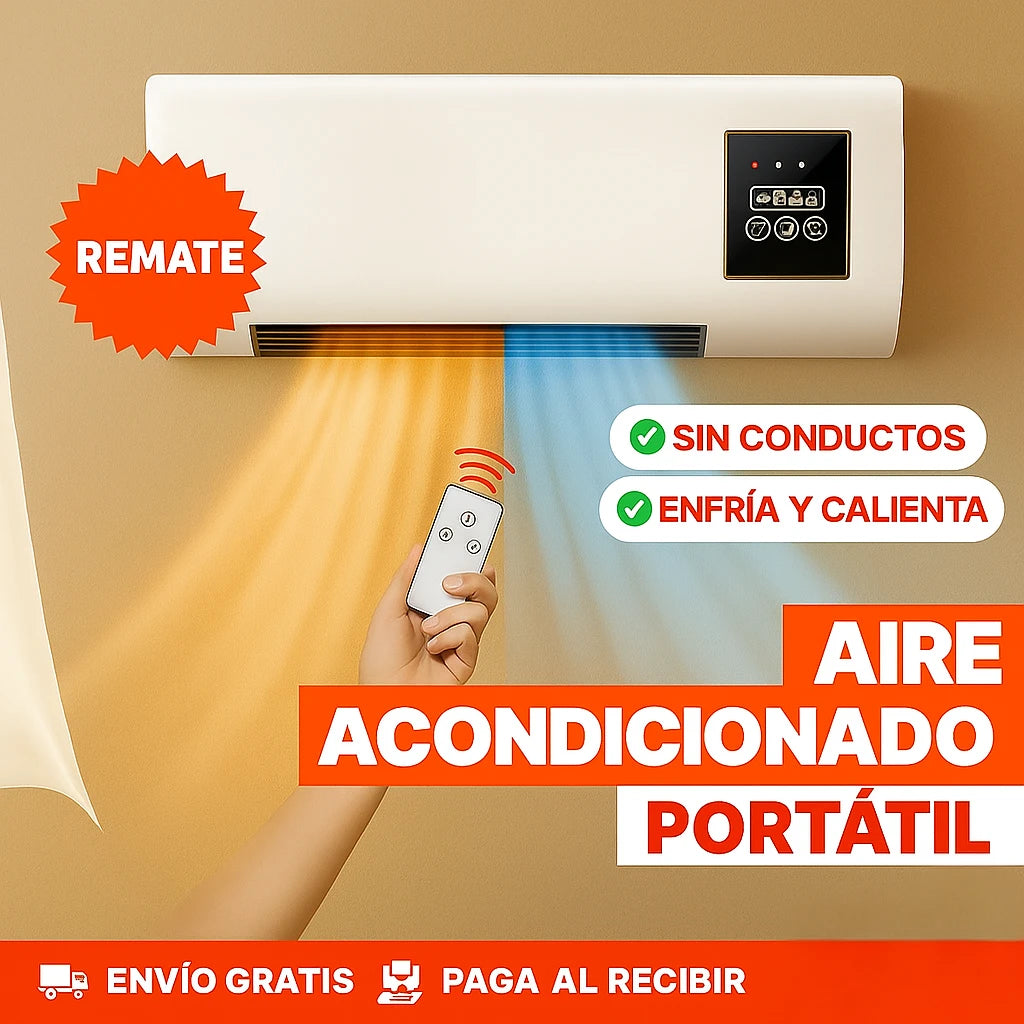 AIRE ACONDICIONADO PORTÁTIL 2 EN 1 – ENFRÍA Y CALIENTA AL INSTANTE