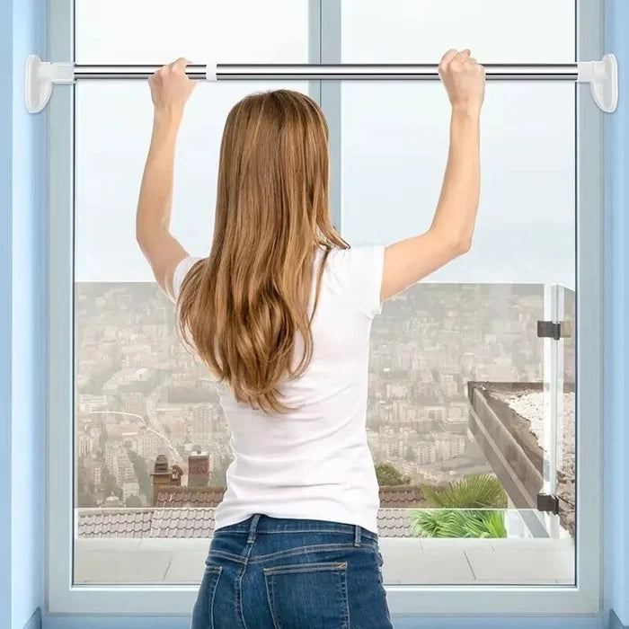 BARRA RETRÁCTIL SIN PERFORAR – IDEAL PARA ROPA, TOALLAS O CORTINAS