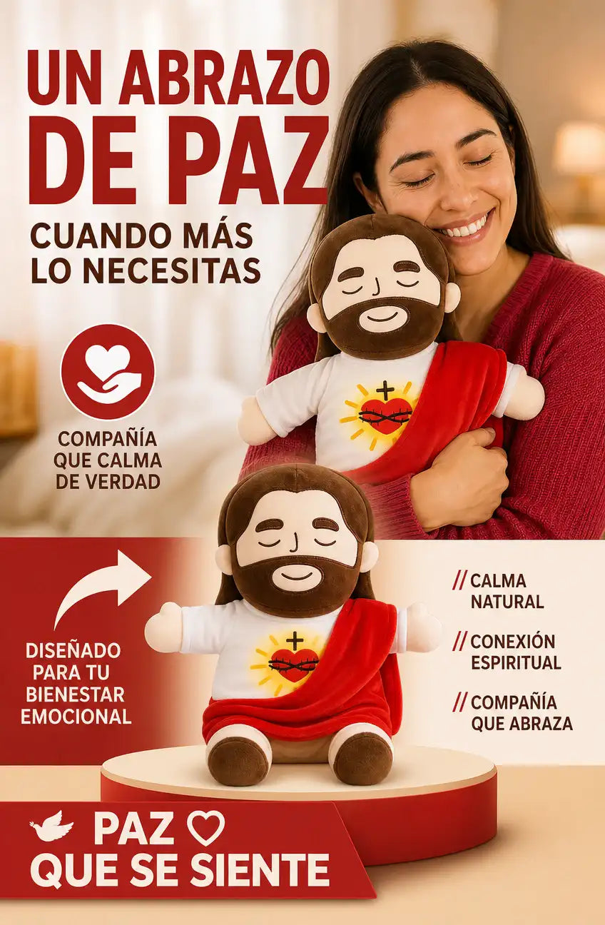 🤗 PELUCHE JESÚS QUE RESPIRA™ | UN ABRAZO DE PAZ, FE Y FORTALEZA