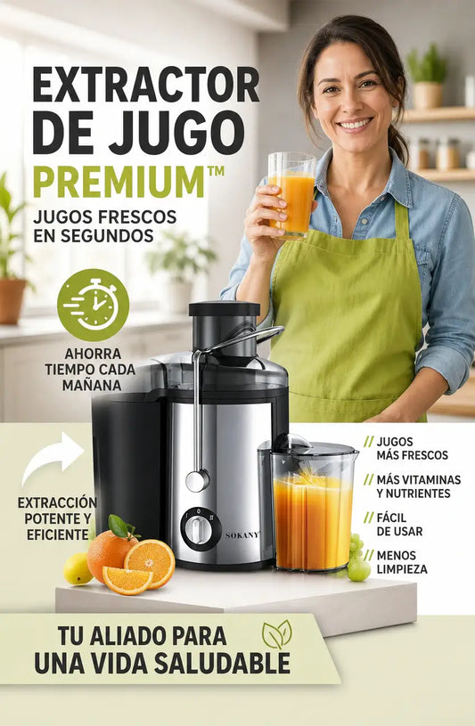 EXTRACTOR DE JUGO PREMIUM™ - PREPARA JUGOS FRESCOS EN SEGUNDOS