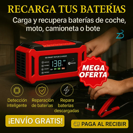 AUTOREVIVE™ – RECUPERA BATERÍAS DESCARGADAS EN MINUTOS, TECNOLOGÍA DE CARGA INTELIGENTE
