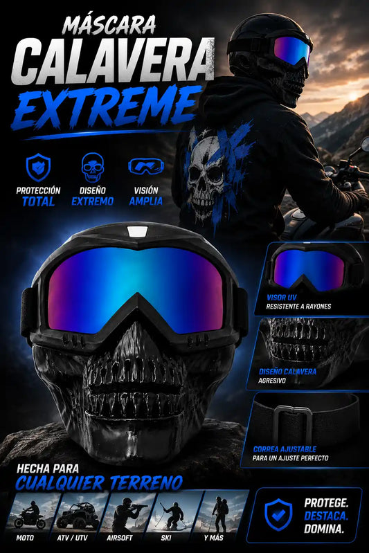 MÁSCARA CALAVERA EXTREME™ – PROTECCIÓN Y ESTILO QUE IMPONEN