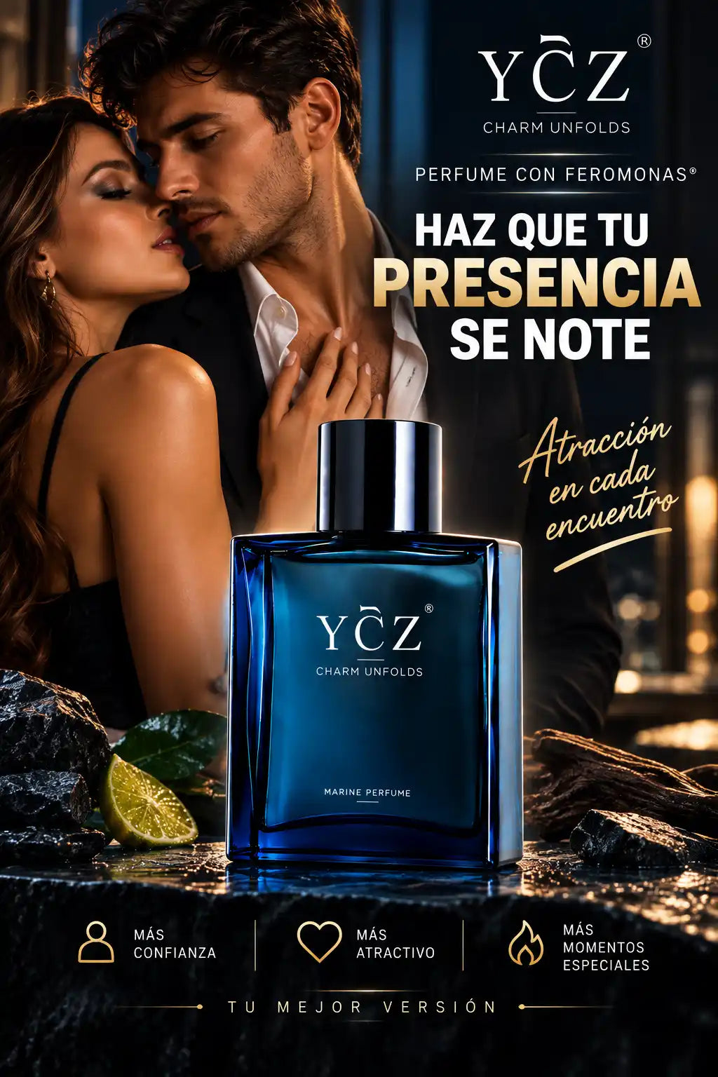 YCZ PERFUME CON FEROMONAS® - DESPIERTA UNA ATRACCIÓN IRRESISTIBLE EN LAS MUJERES AL INSTANTE
