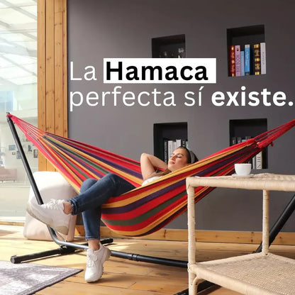 HAMACA PORTÁTIL – RELAJACIÓN EN CUALQUIER LUGAR, AL INSTANTE