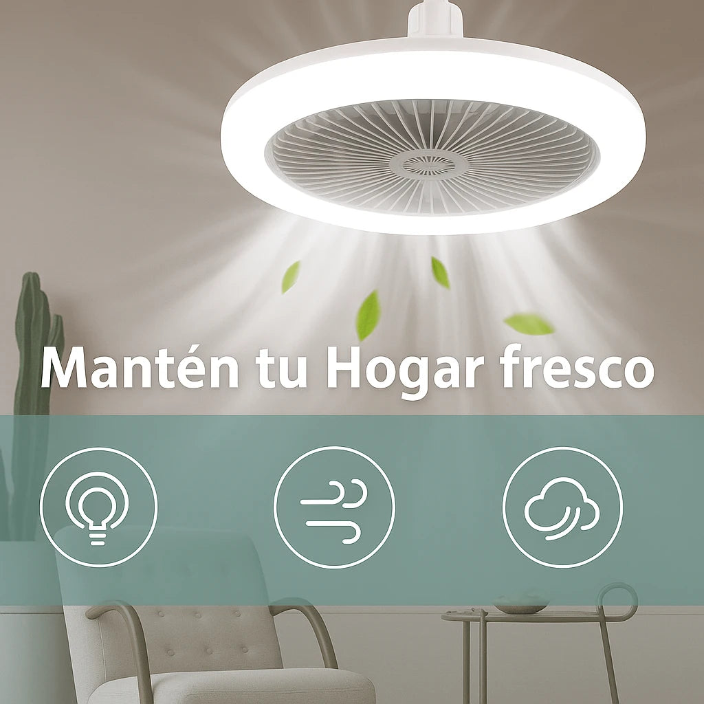 LÁMPARA VENTILADOR DE TECHO – ILUMINA Y REFRESCA CADA RINCÓN