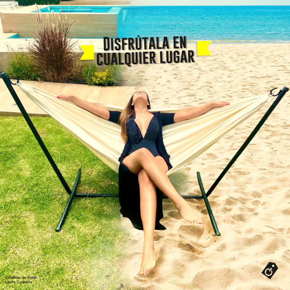 HAMACA PORTÁTIL – RELAJACIÓN EN CUALQUIER LUGAR, AL INSTANTE