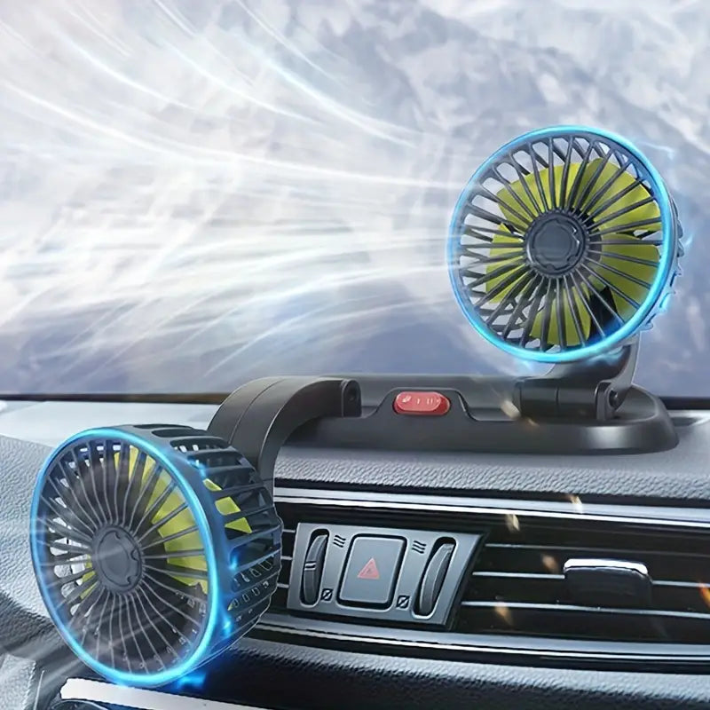 VENTILADOR DUAL TURBO PARA AUTO — ¡AIRE FRESCO EN SEGUNDOS, SIN COMPLICACIONES!