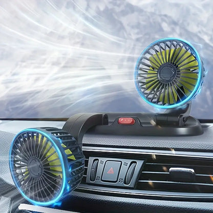 VENTILADOR DUAL TURBO PARA AUTO — ¡AIRE FRESCO EN SEGUNDOS, SIN COMPLICACIONES!