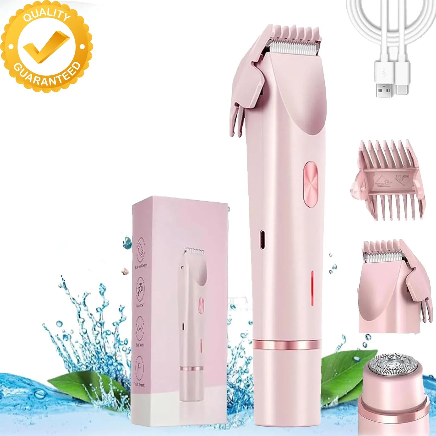 GLOWSHAVE PRO – MÁQUINA DE AFEITAR 2 EN 1 CON DOBLE CABEZAL