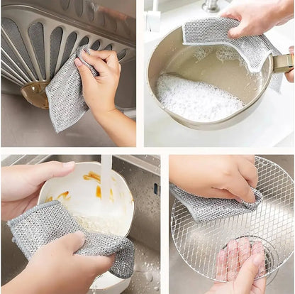 SET X6 PAÑOS MÁGICOS CON ACERO INOXIDABLE PARA COCINA