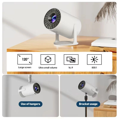 MINI PROYECTOR PORTÁTIL 4K – CONVIERTE CUALQUIER PARED EN CINE