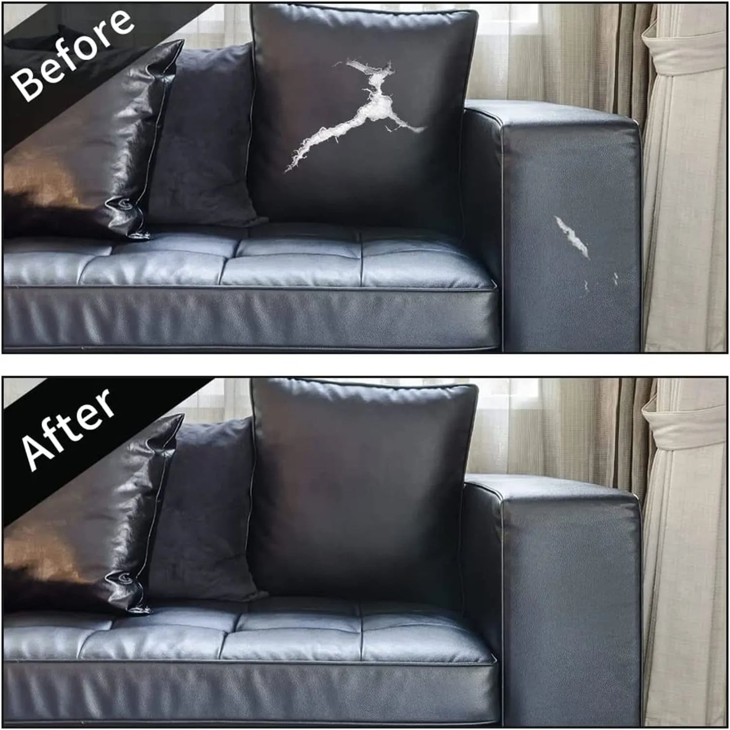 ADHESIVO REPARADOR DE CUERO💫REVIVE TUS MUEBLES DESGASTADOS AL INSTANTE😮