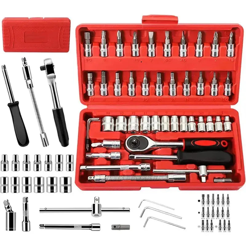 JUEGO DE HERRAMIENTAS 46 PIEZAS – TODO LO QUE NECESITAS EN UN SOLO KIT