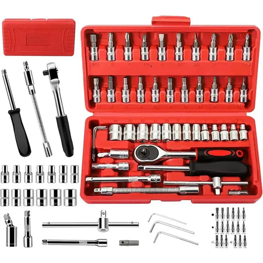 JUEGO DE HERRAMIENTAS 46 PIEZAS – TODO LO QUE NECESITAS EN UN SOLO KIT