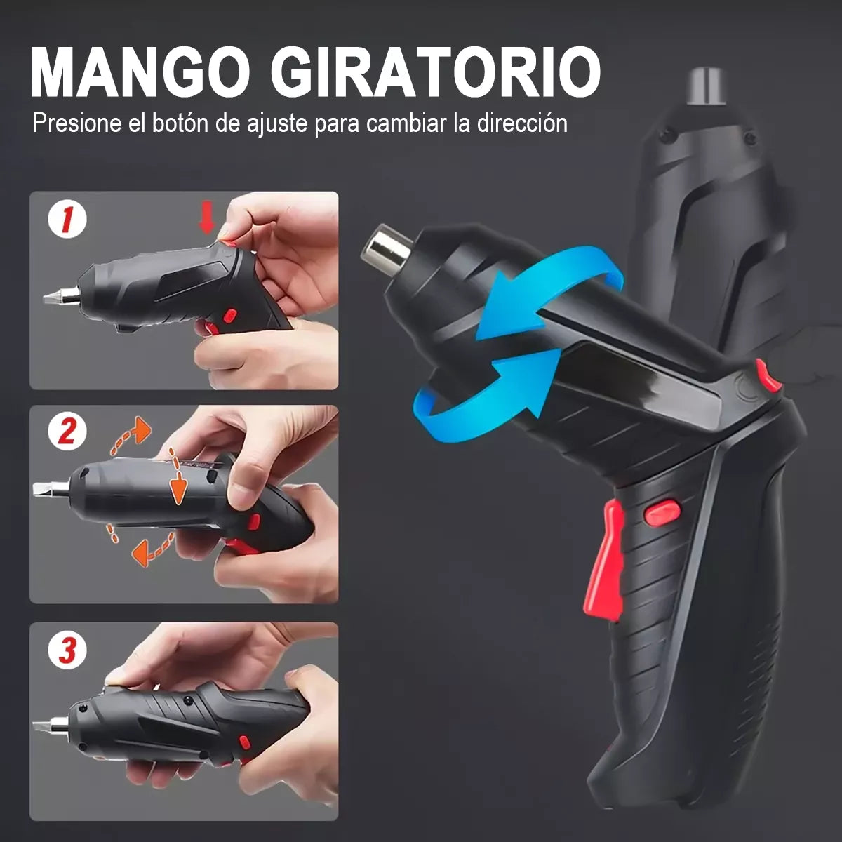 DESTORNILLADOR INALÁMBRICO RECARGABLE – KIT 47 EN 1