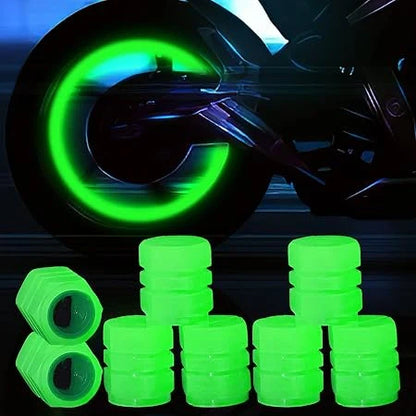 TAPONES LED VERDE NEÓN PARA VÁLVULAS – PACK X4
