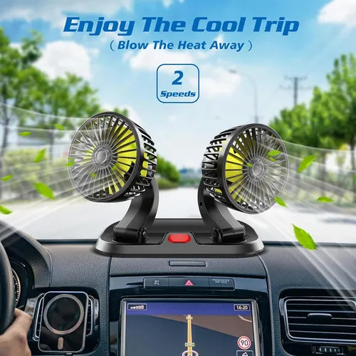 VENTILADOR DUAL TURBO PARA AUTO — ¡AIRE FRESCO EN SEGUNDOS, SIN COMPLICACIONES!