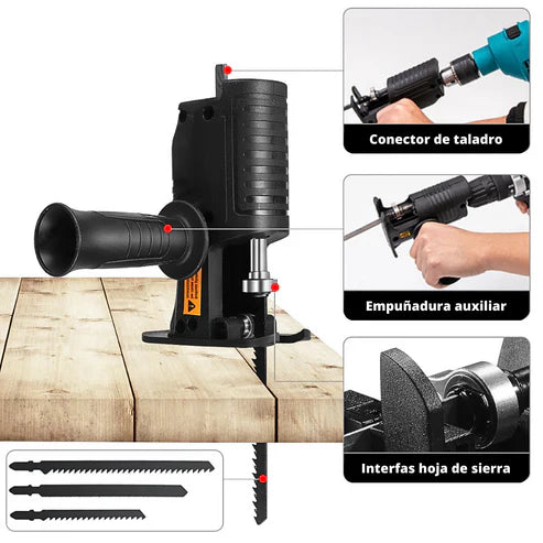 ADAPTADOR CONVERTIDOR DE SIERRA PARA TALADRO