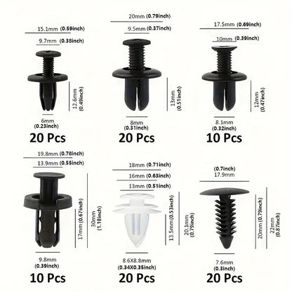KIT DE CLIPS "REMACHES" PARA CARRO 100 PIEZAS