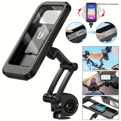 SOPORTE DE TELÉFONO IMPERMEABLE PARA MOTOS Y BICICLETAS