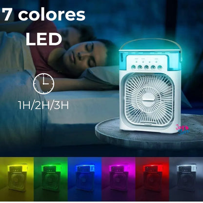 VENTILADOR DE AIRE FRÍO PORTÁTIL CON HUMIDIFICADOR - TU REFUGIO CONTRA EL CALOR