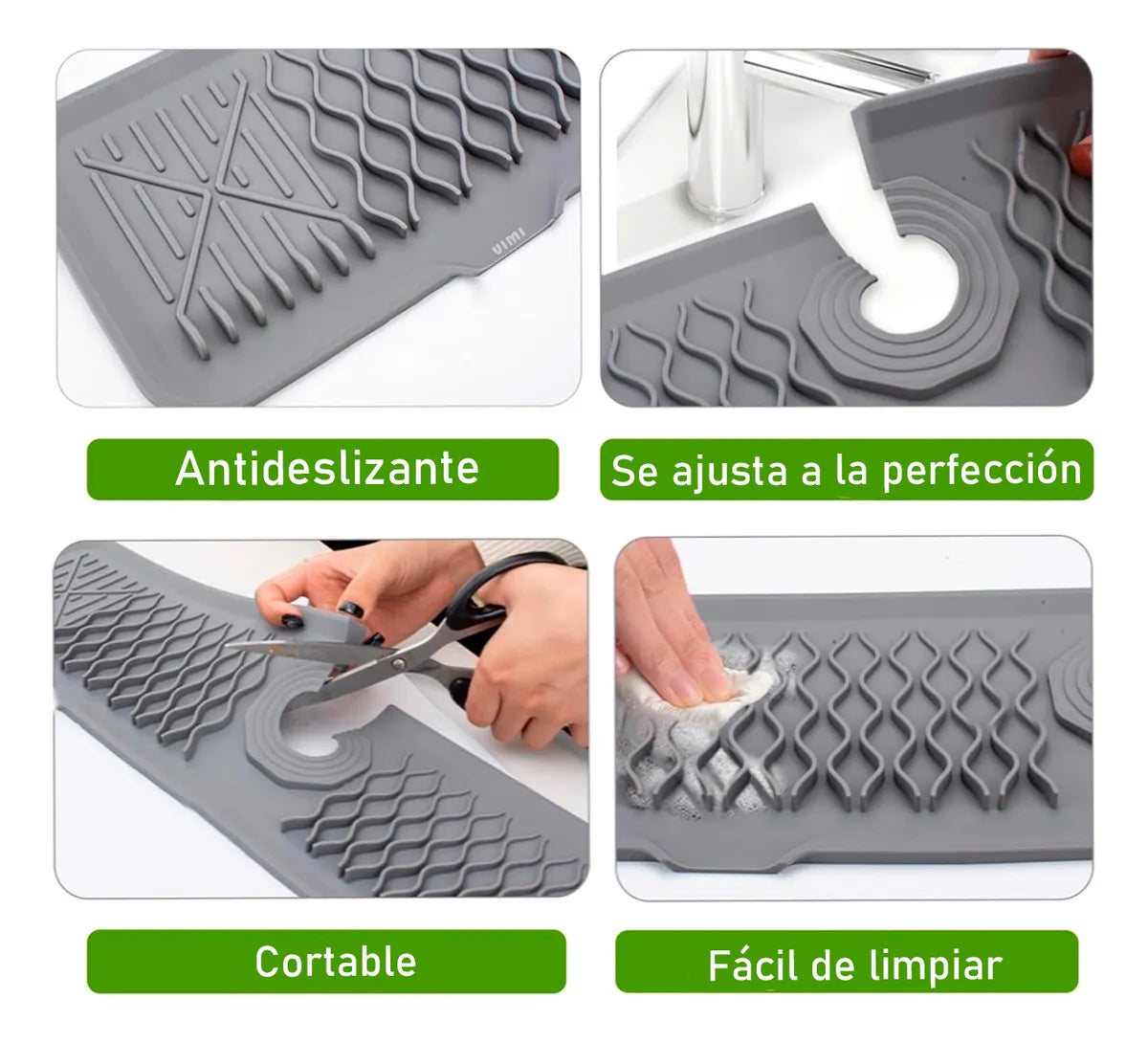 ALFOMBRILLA DE SILICONA PARA GRIFO – ¡ADIÓS CHARCOS Y MOHO!