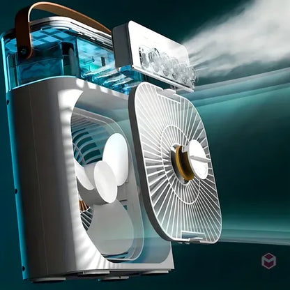 VENTILADOR DE AIRE FRÍO PORTÁTIL CON HUMIDIFICADOR - TU REFUGIO CONTRA EL CALOR