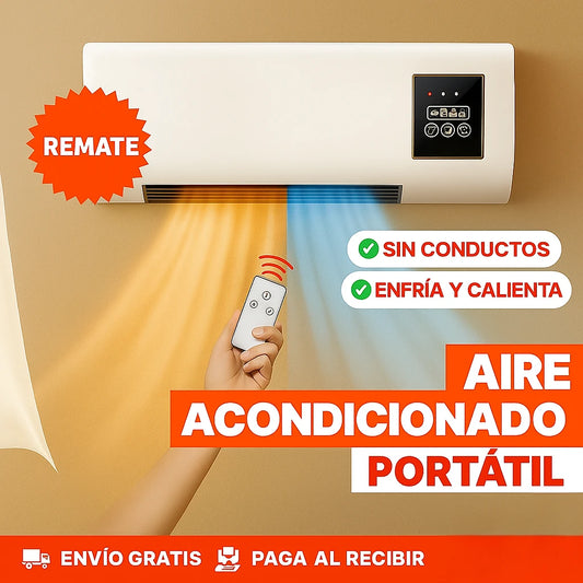 AIRE ACONDICIONADO PORTÁTIL 2 EN 1 – ENFRÍA Y CALIENTA AL INSTANTE