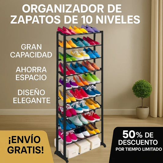 ORGANIZADOR DE ZAPATOS DE 10 NIVELES