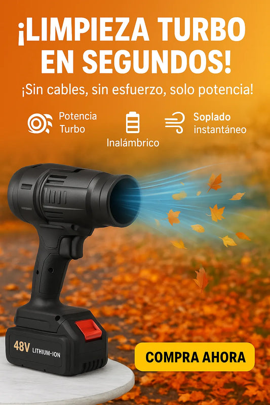SOPLADOR TURBO INALÁMBRICO – LIMPIEZA POTENTE EN SEGUNDOS
