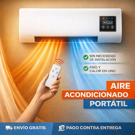 AIRE ACONDICIONADO PORTÁTIL 2 EN 1 – BAJO CONSUMO Y MAXIMA POTENCIA
