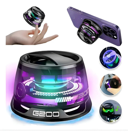 MINI PARLANTE MAGNÉTICO PRO – SONIDO DUAL + LUCES RGB