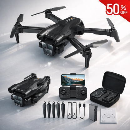 DRON SKY VISION 4K PRO – TRIPLE CÁMARA HD + CONTROL CELULAR