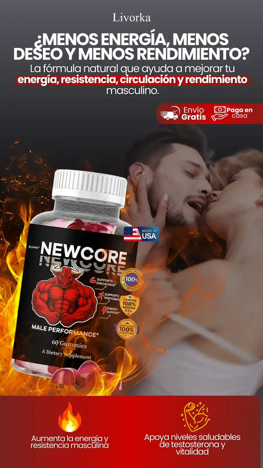 GOMITAS NEWCORE - POTENCIA TU ENERGÍA Y MEJORA TU RENDIMIENTO MASCULINO